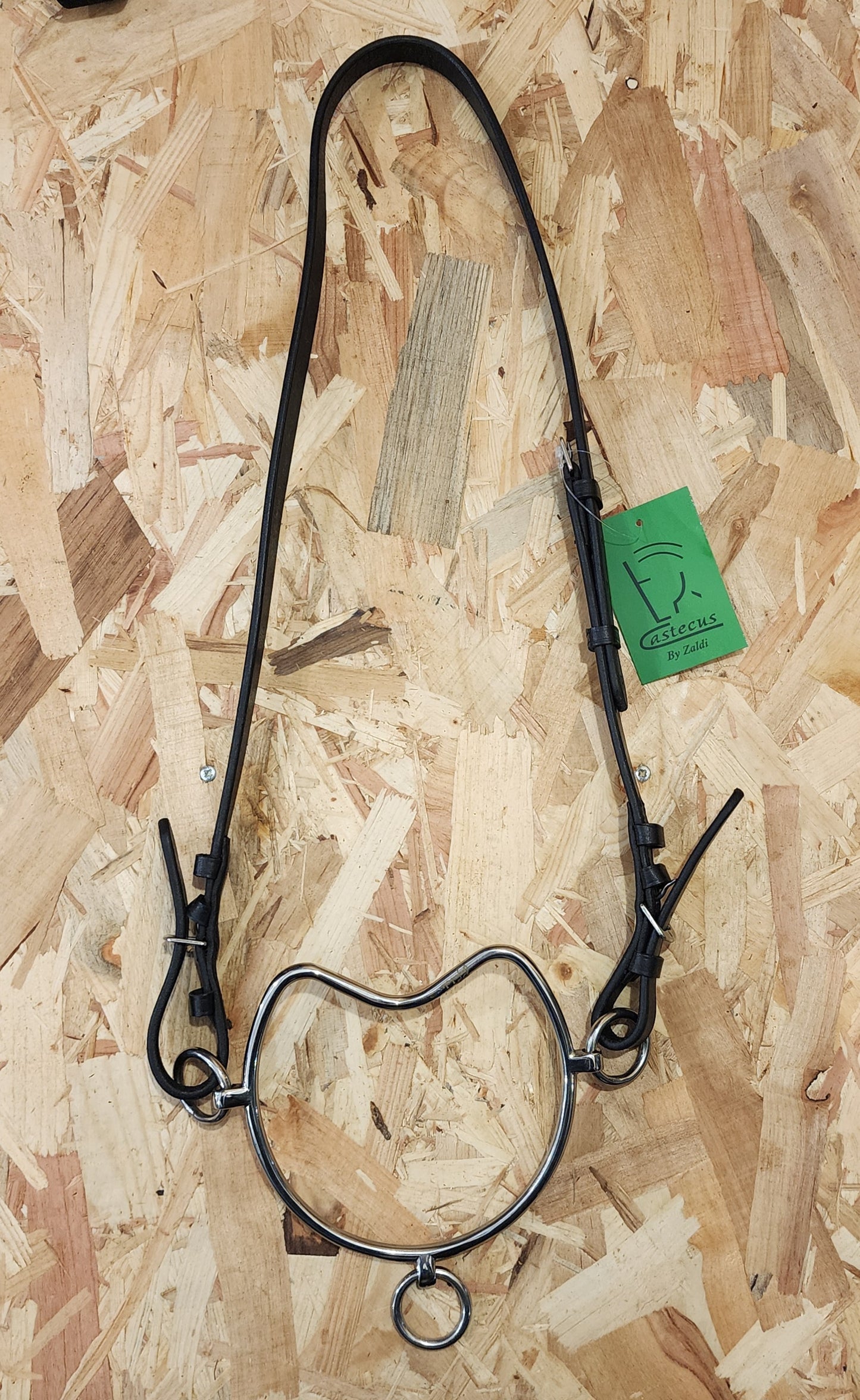 Bocado Chifney inox con correas de cuero 12,5 cm